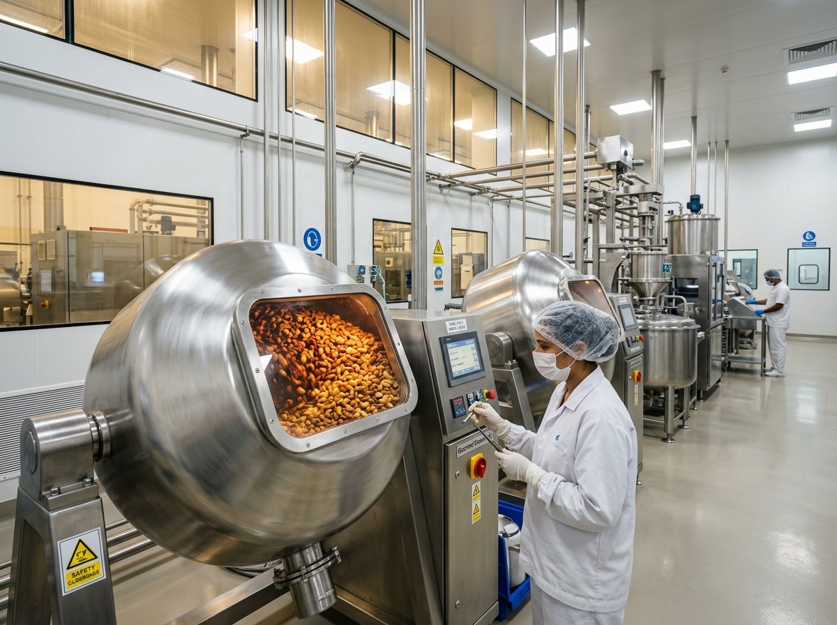 Nutchy Foods Modern Cleanroom Coating Tumblers & Biotech Processing Line